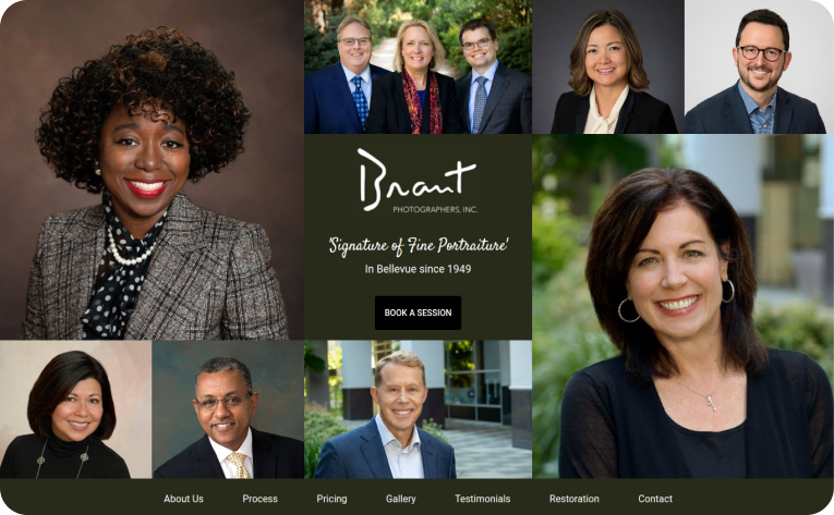 Design Inspiration for Small Business providing Professional Headshots 