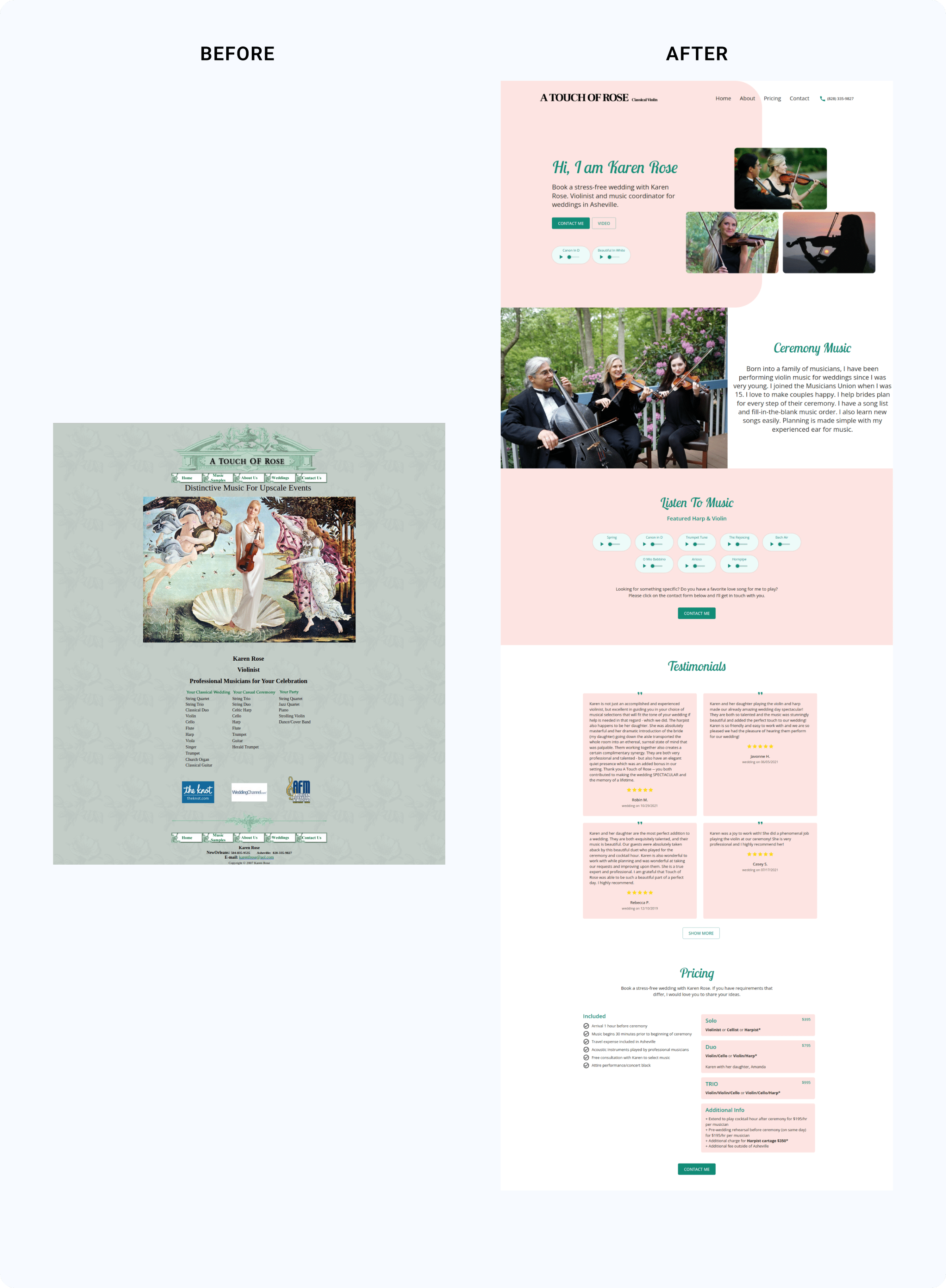 Redesign Wedding Website